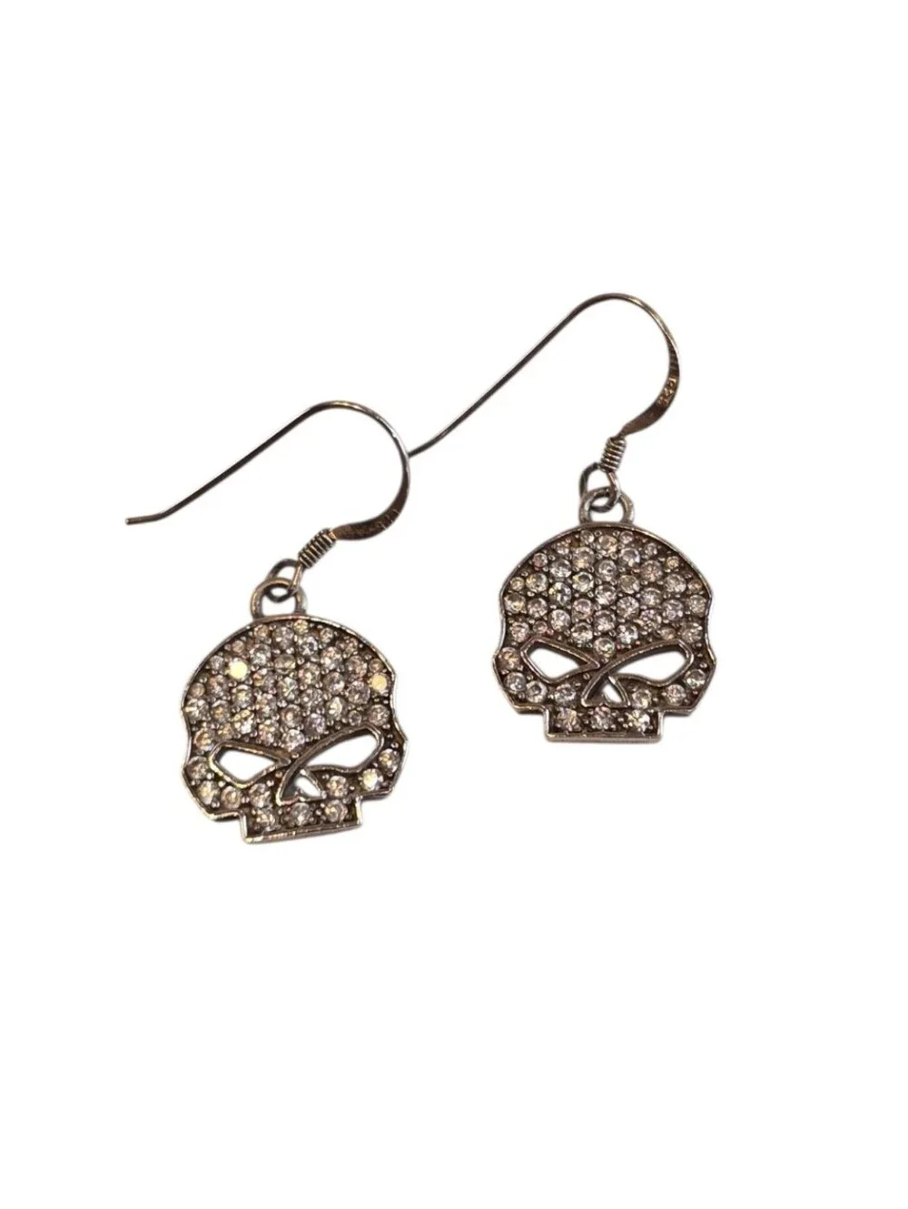 Harley-Davidson Willie G. Skull Sterling Silver Earrings